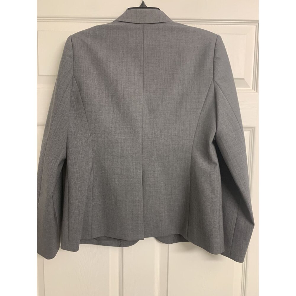 J. Crew Bi-Stretch Wool Blazer Italy Tollegno 1900 Lined Gray Size 12 - Picture 3 of 11